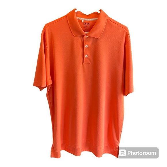 adidas Other - Men’s Adidas Climalite Orange Polo Size Large